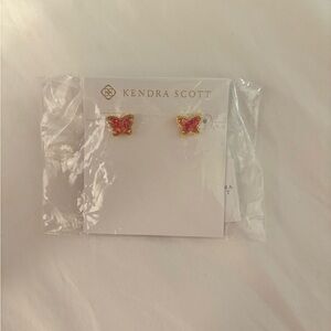 Kendra Scott Lillia Pink Butterfly Stud